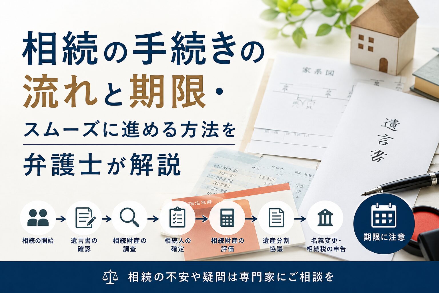 相続の手続きの流れと期限・スムーズに進める方法を弁護士が解説