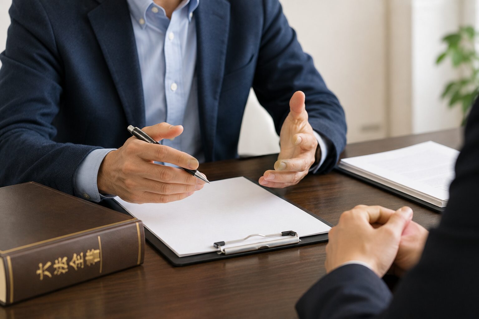 弁護士に相談している様子