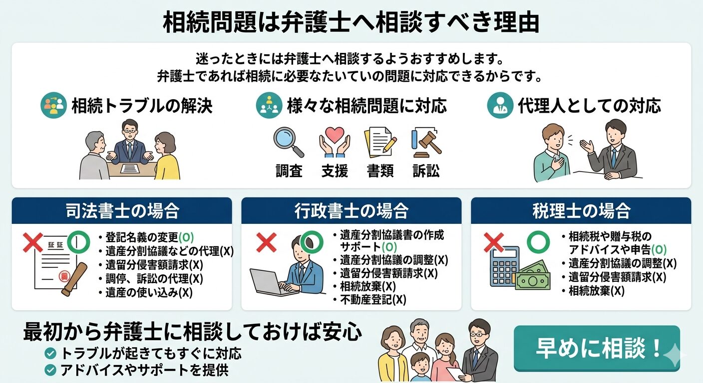 相続問題は弁護士へ相談すべき理由