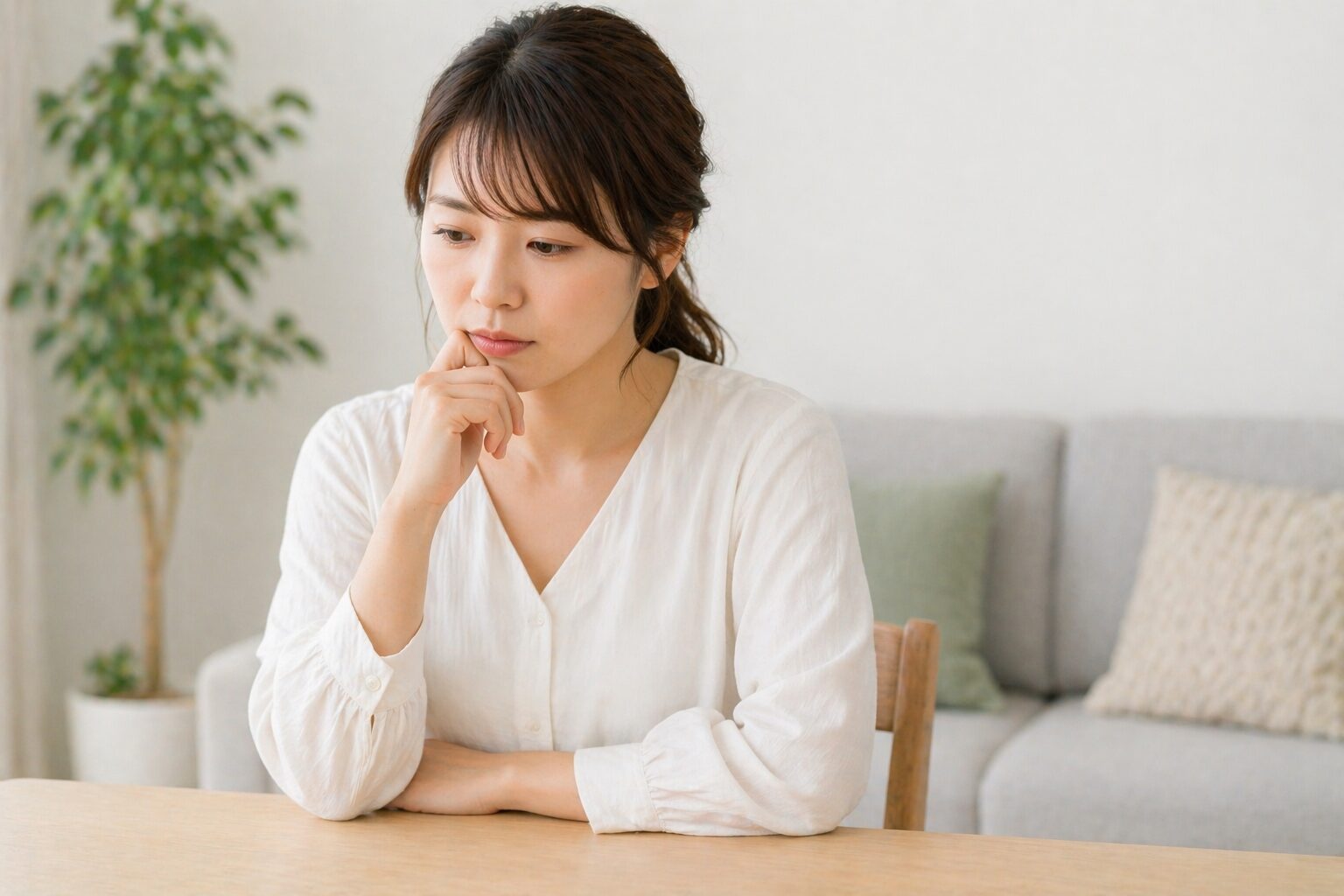 悩んでる女性