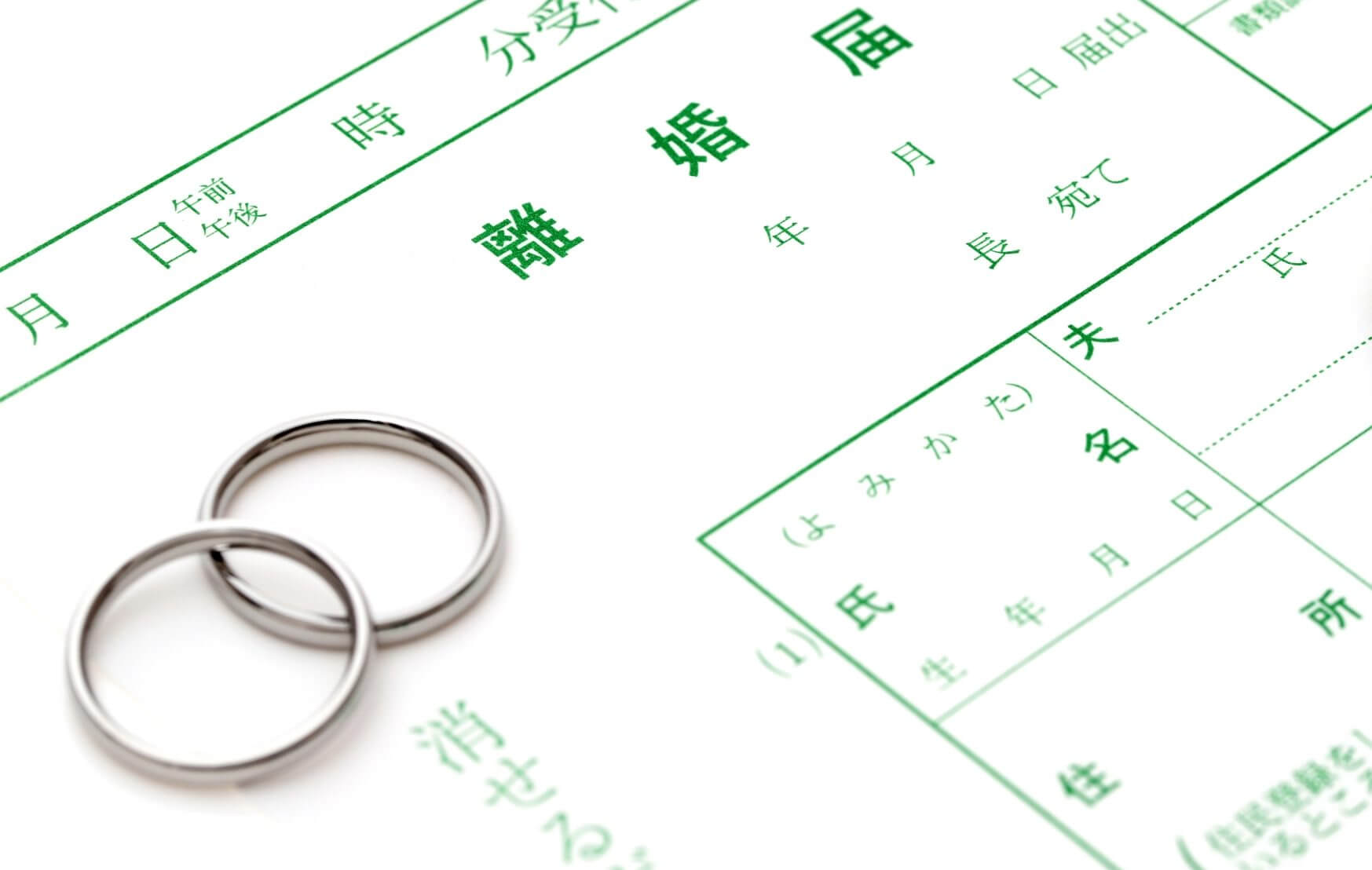 離婚届と指輪