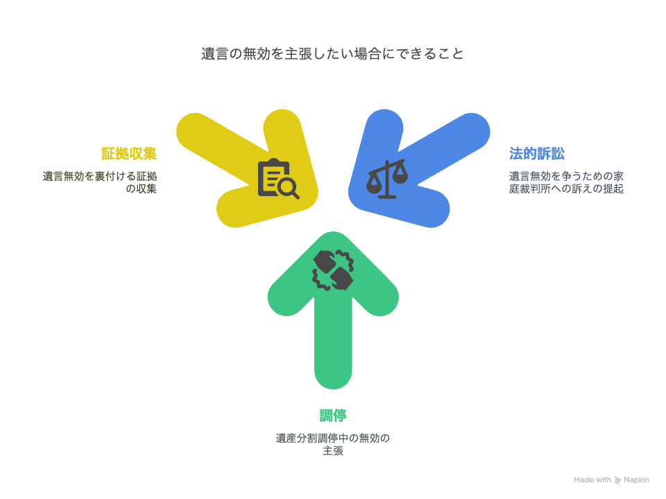 遺言の無効を主張したい場合にできること