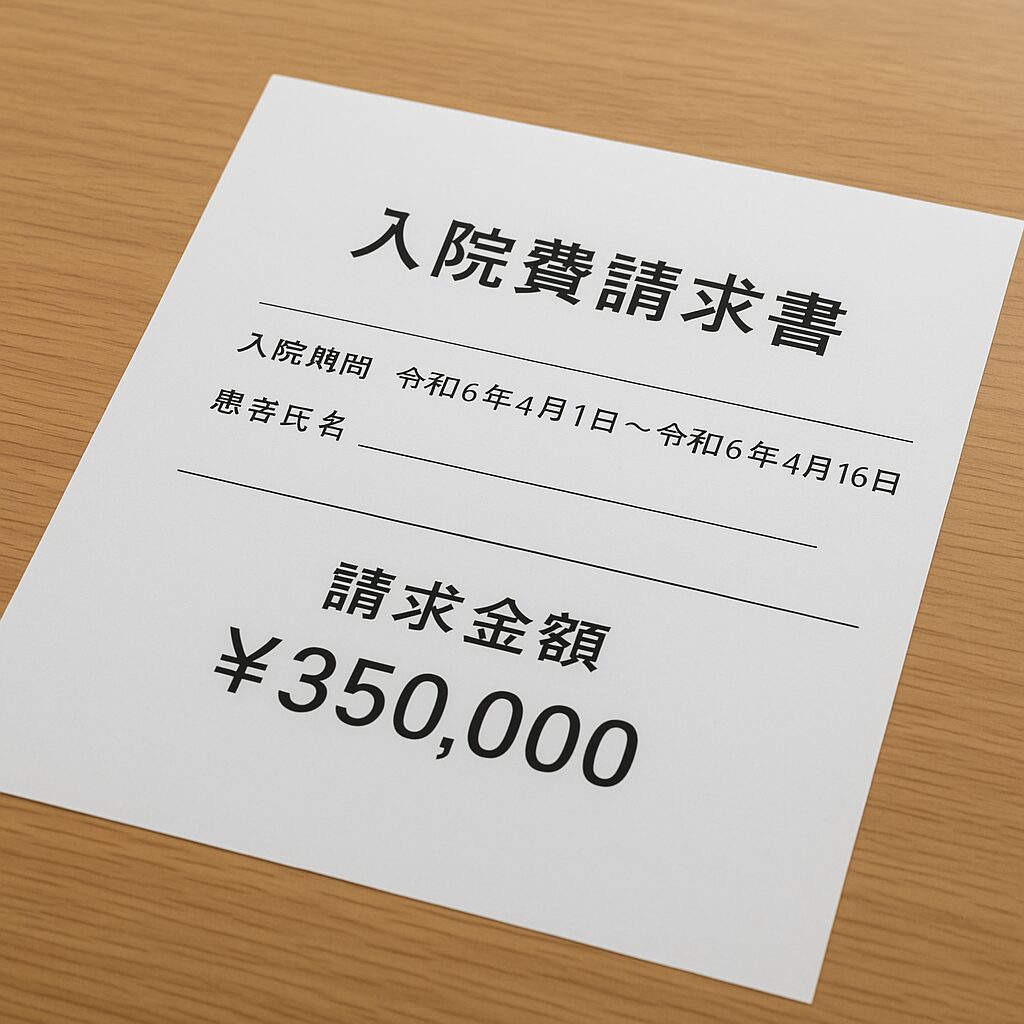 入院費の請求書