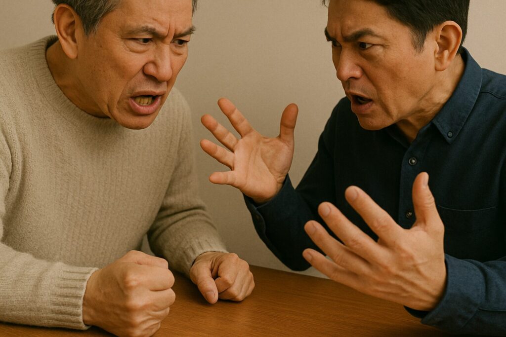 兄弟間で揉めている様子