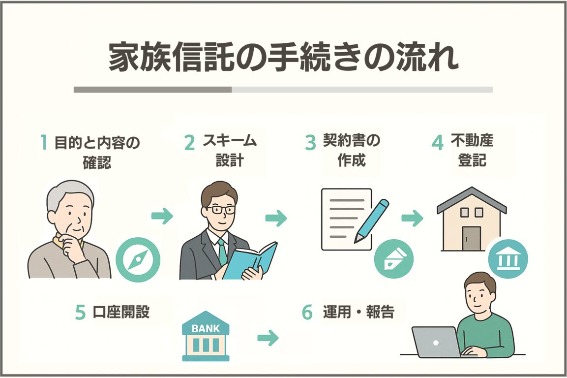 家族信託の手続きの流れ