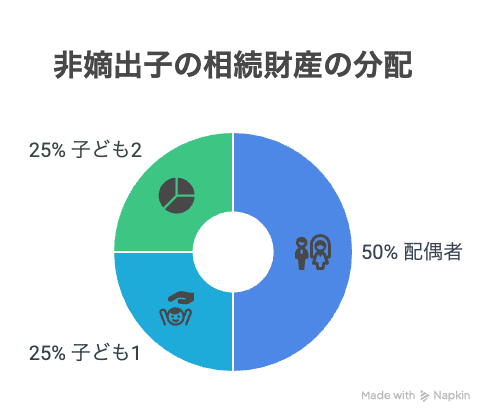 認知された子供（非嫡出子）の相続分は？
