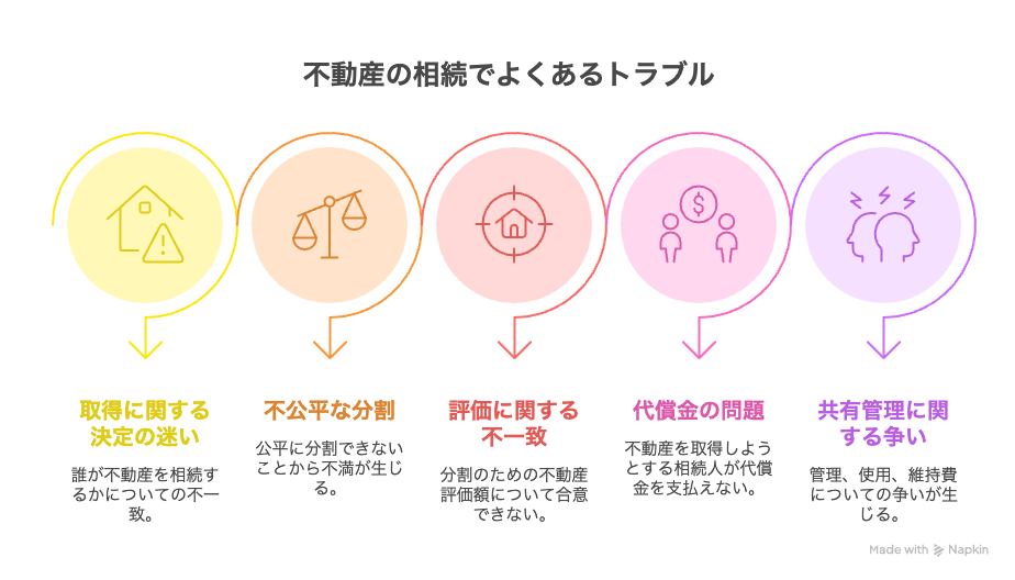 不動産の相続でよくあるトラブル