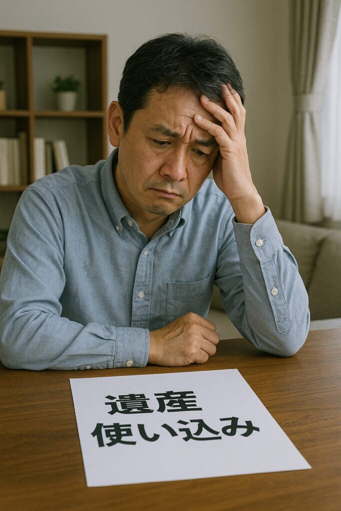 遺産の使い込みに悩んでる様子