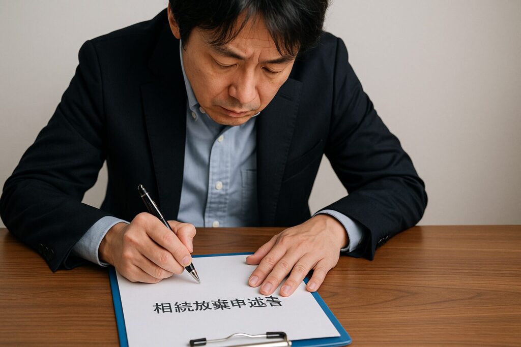 相続放棄をしている人の様子