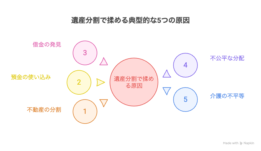 遺産分割で揉める典型的な5つの原因