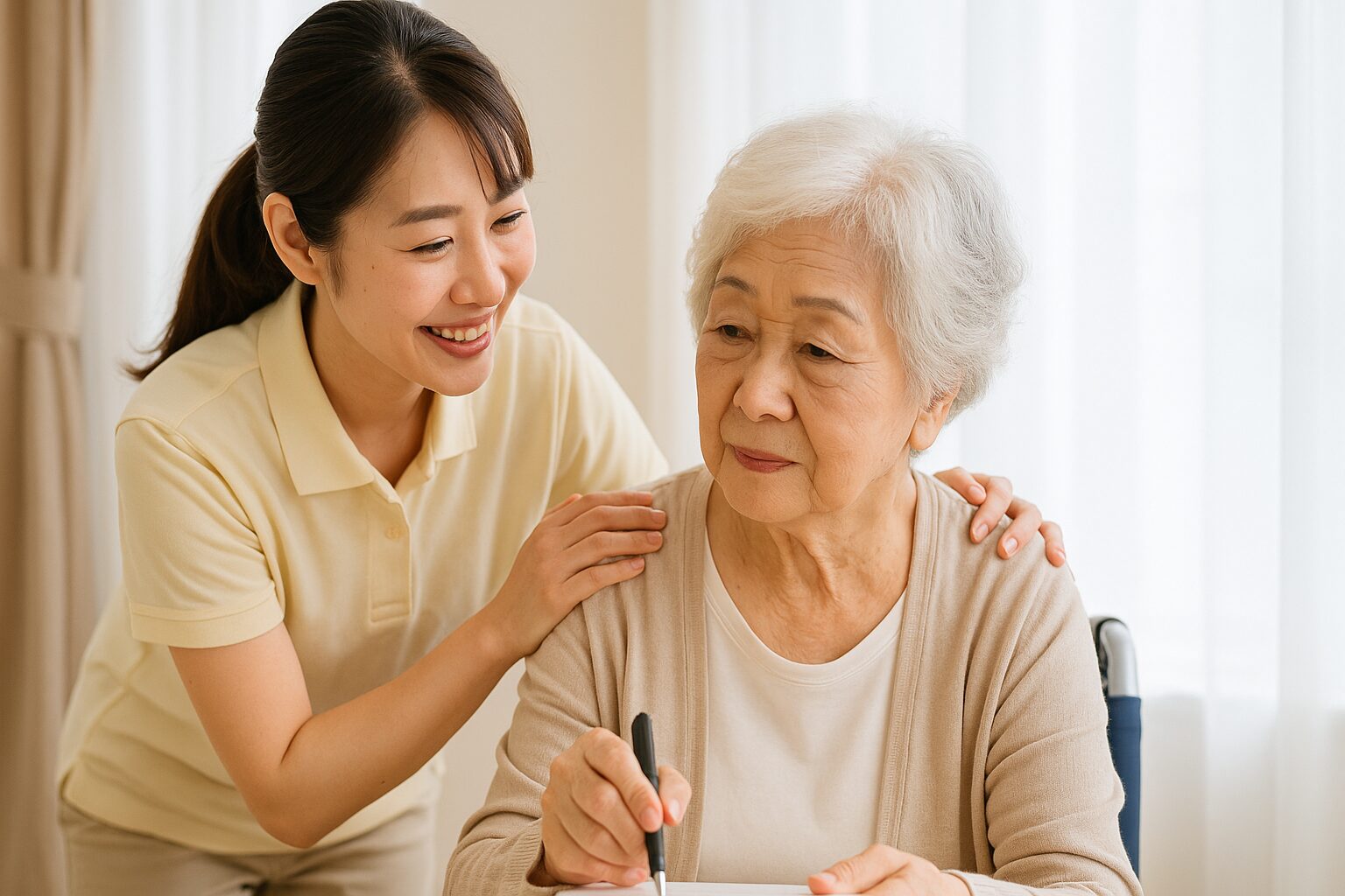介護をしている様子