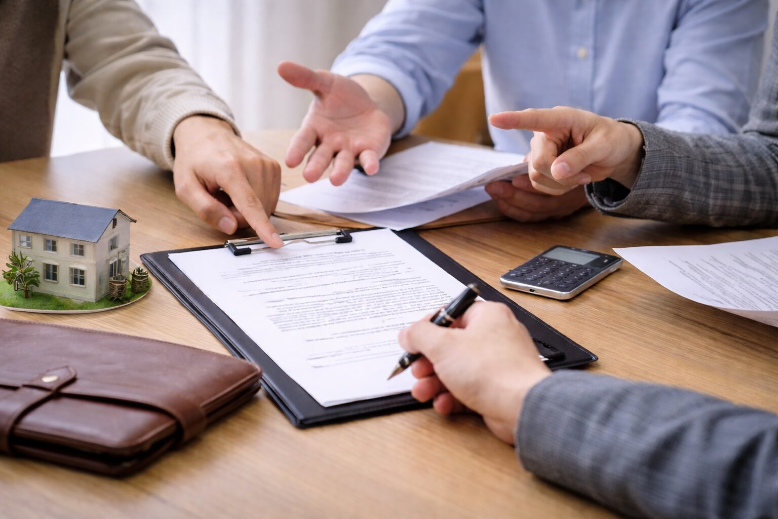 相続人で話し合っている様子