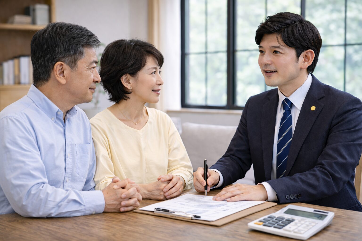 弁護士に相談している様子