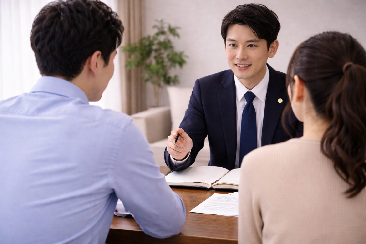 弁護士に相談している人の様子