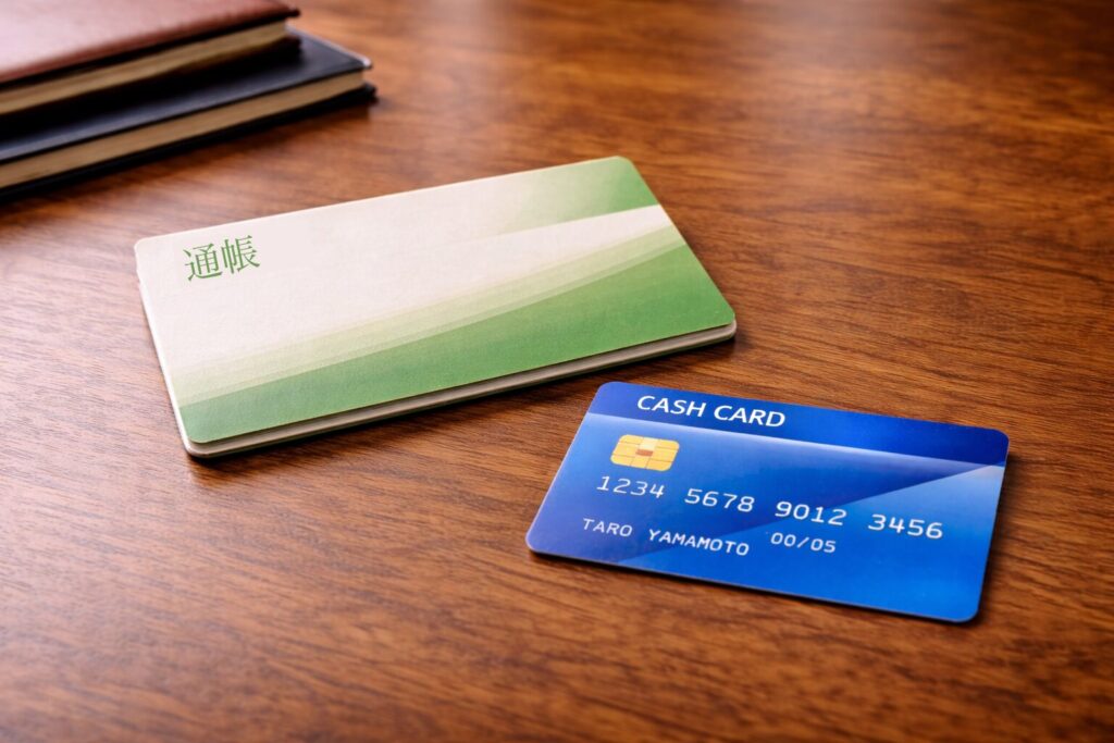 通帳とクレジットカード