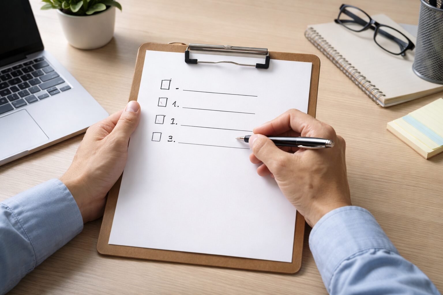 リスト作成している様子