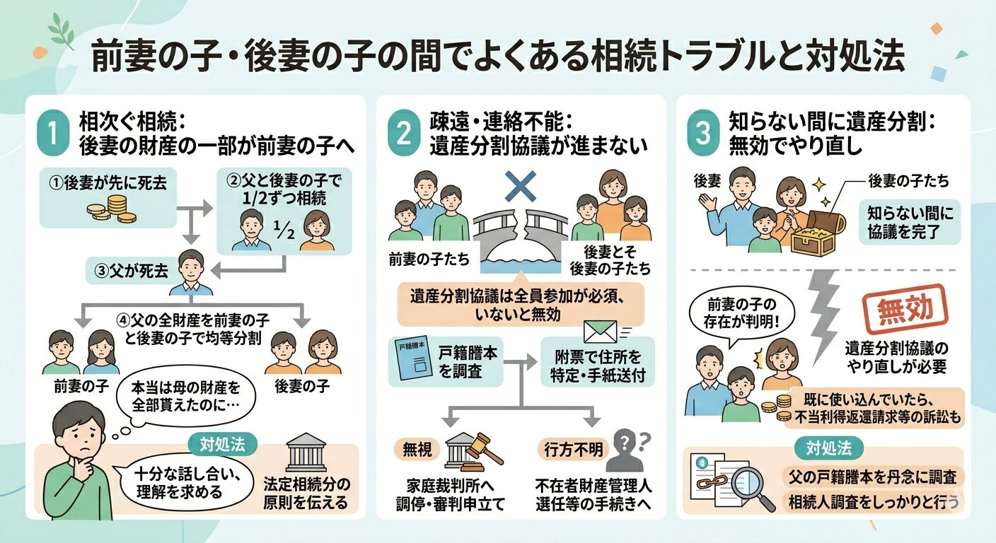 前妻の子・後妻の子の間でよくあるトラブル