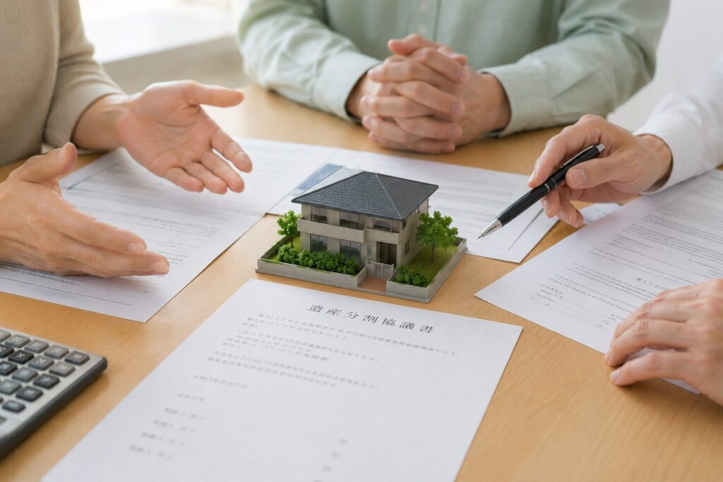 遺産分割協議の話し合いの様子