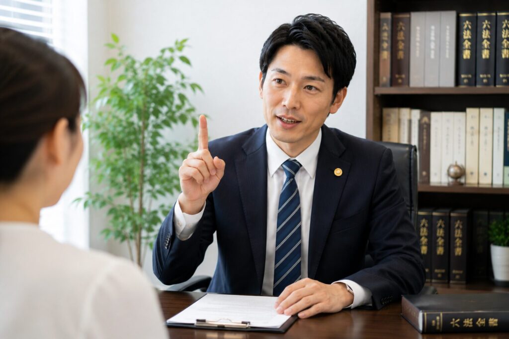弁護士が解説している様子