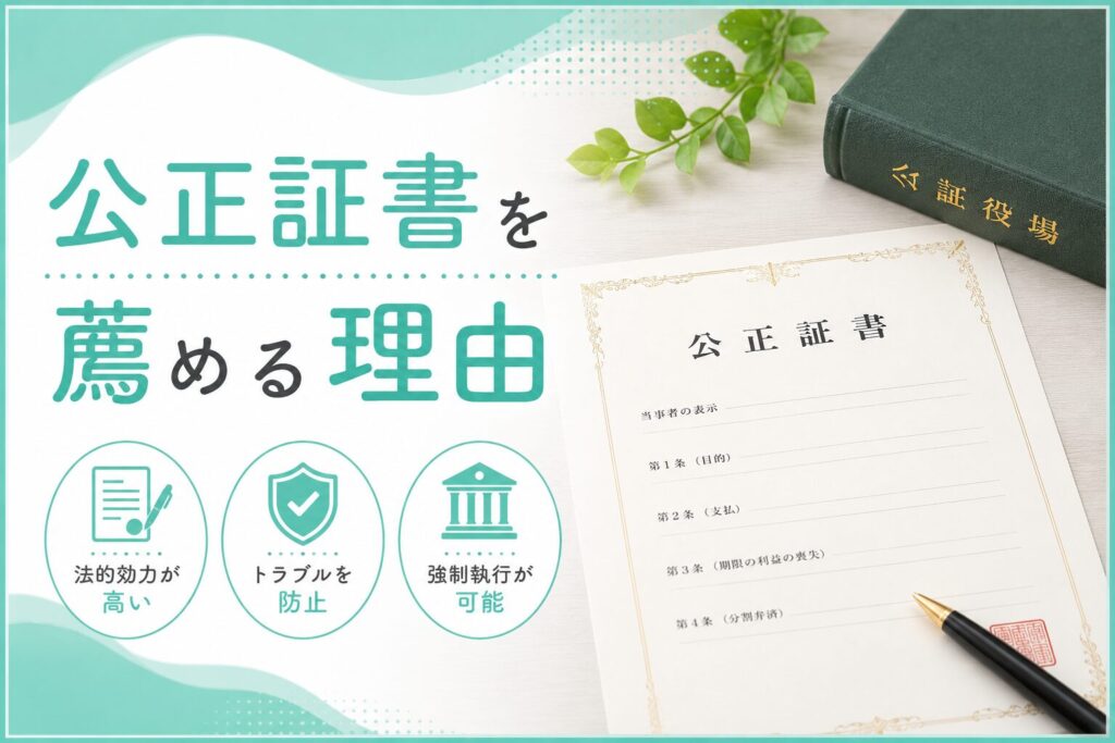 公正証書を薦める理由