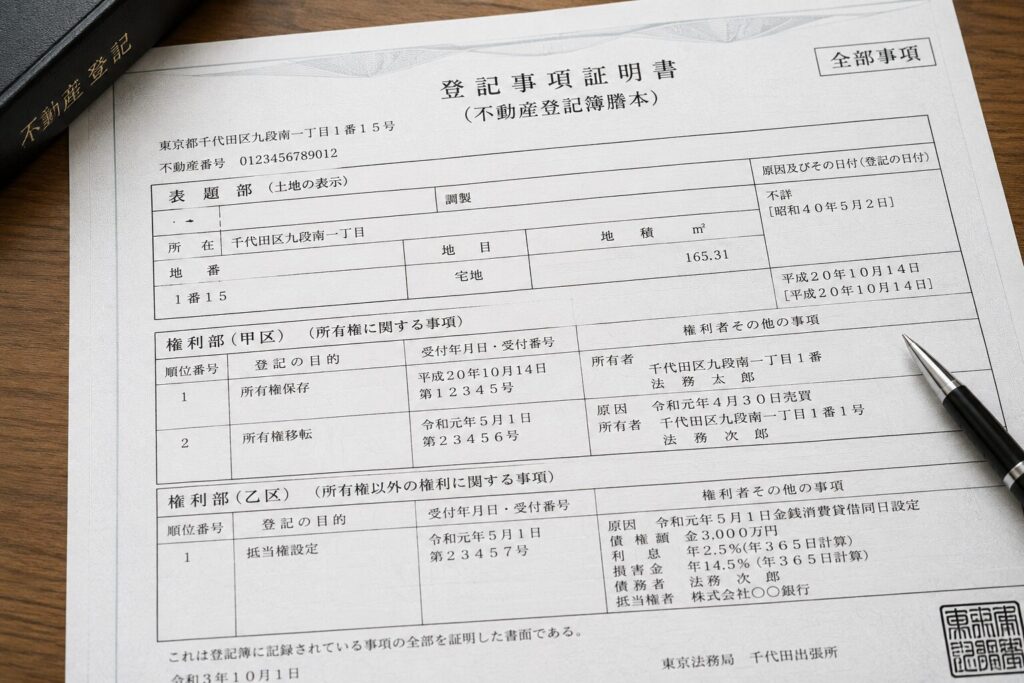 不動産登記証